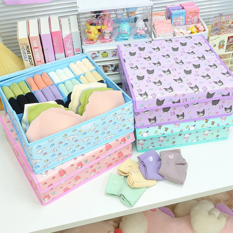 下着や靴下用の折りたたみ式収納ボックス寮の化粧品やスナック用の収納引き出し