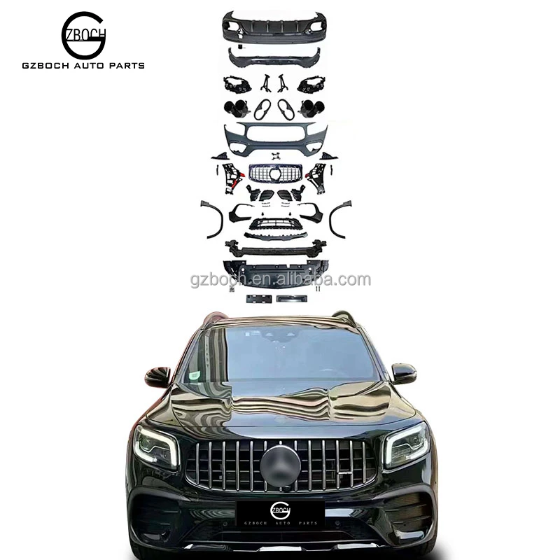 Auto accessories for Mercedes benz GLB X247 upgrade GLB35 AMG body kit front bumper assembly rear diffuser tips