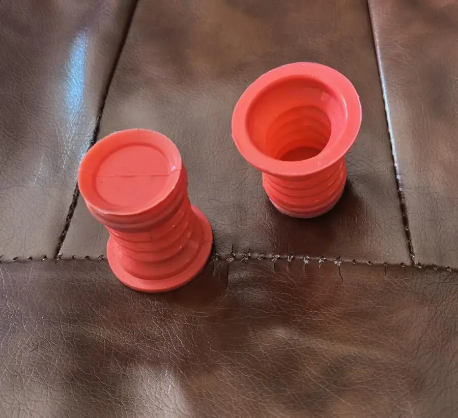 Washing Machine 3 Waves Red Color Rubber Drain Pump Plug Seal 52mm Height 37MM/47MM