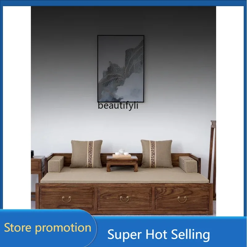 

a485 Новый телескопический двухтактный диван-кровать из старого вяза в китайском стиле, небольшая квартира, гостиная, диван-кровать