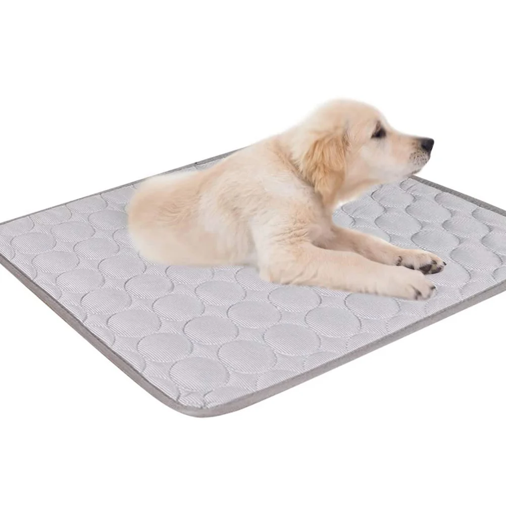 Summer Pet Cooling Pad Cool Mat Sleeping Mat Heat Dissipation Pad Simple Ice Seat Cushion for Cat Dog (Size S, Gray)