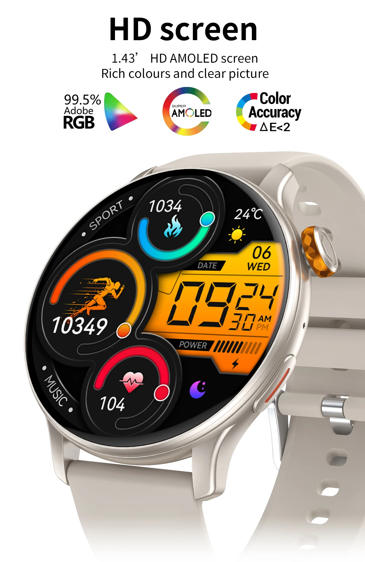 CY26 Smart Watch Men Watch 5 Pro AMOLED HD Screen Bluetooth Call GPS Trajectory NFC Heart Rate Smartwatch AI Intelligent Voice