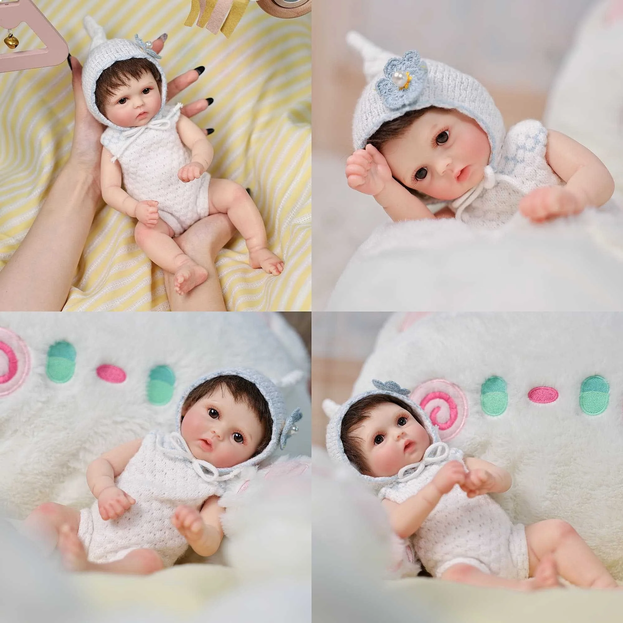 12 inch Solid Silicone Reborn Baby Toy Realistic Infant Educational Doll