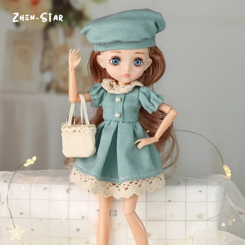 26 cm BJD Pop Aankleedkleding Set 11 Gewrichten Beweegbare Schattige Pop Prinses Meisjes pop kinderen Speelhuis DIY Speelgoed Verjaardagscadeau