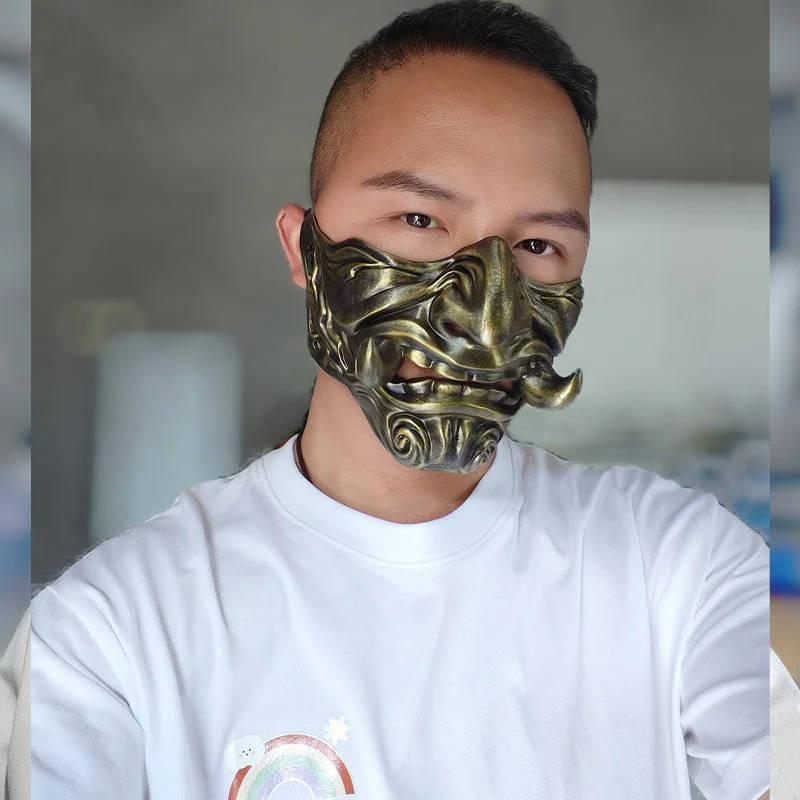 

Маски-монстры из смолы для взрослых на Хэллоуин и карнавал, полумаски для фестивалей и косплея, аксессуары, броня для ритуальных обрядов