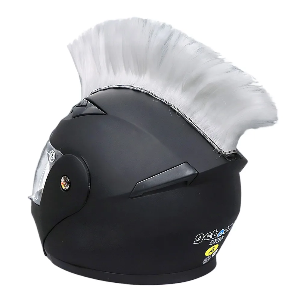Funny Universal Mohawk Wig Hair Synthetic Hawks Reusable Motor Helmet Decor Stickers Creative Stick On Wig
