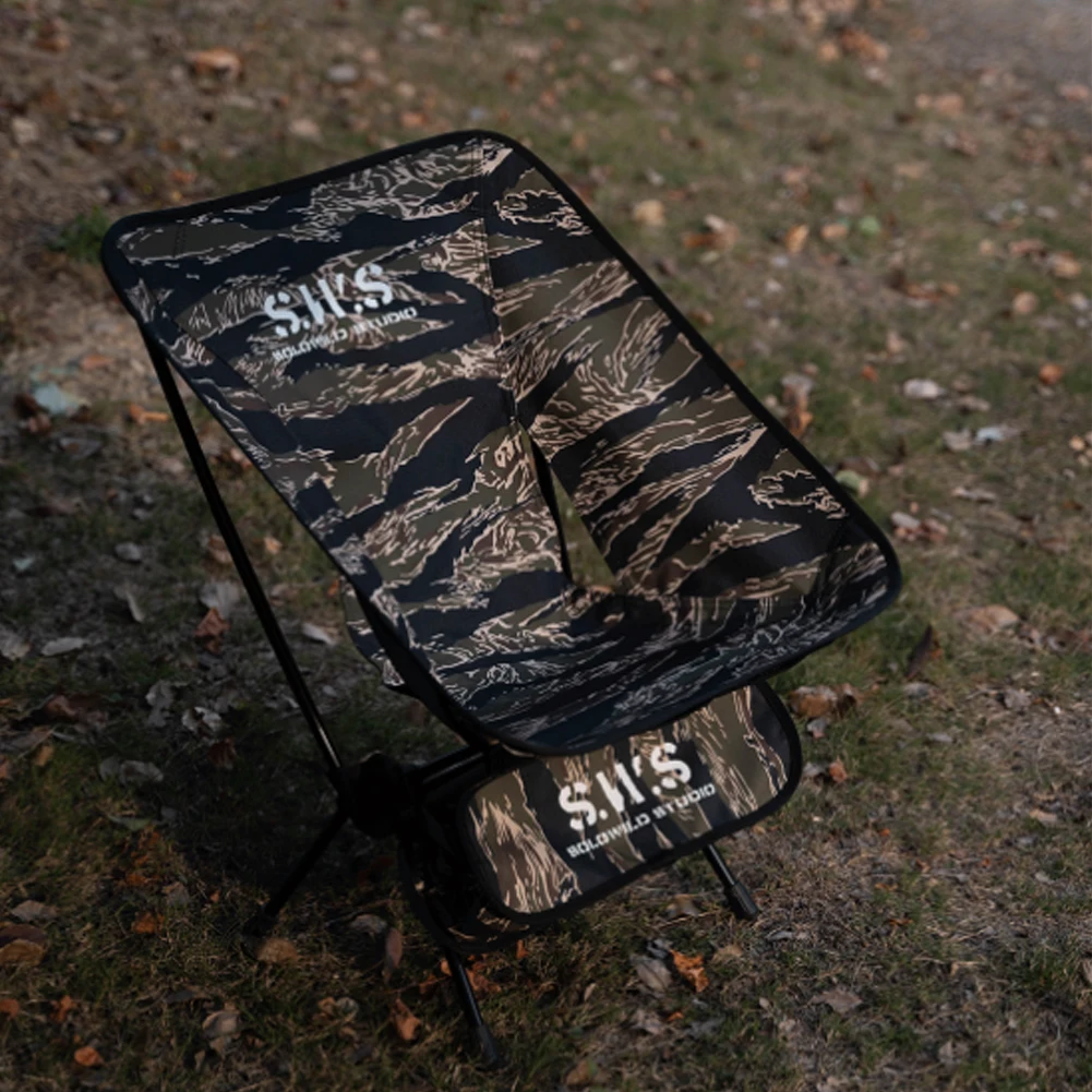 Ultralight Folding Chair Oxford Cloth Travel Moon Chair Portable Foldable Camping Chair for Outdoor Camping Hiking Fishing