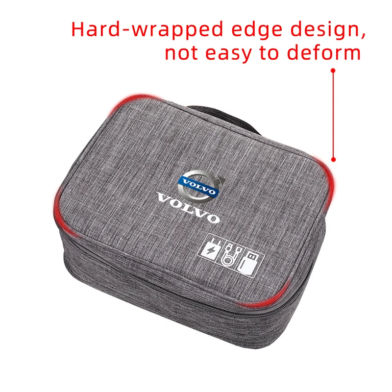 Car Storage Bag Waterproof Digital Protective Organiser Case For Volvo R AWD C30 C70 S60 S80 S90 T6 V40 V50 V60 V70 V90 XC40