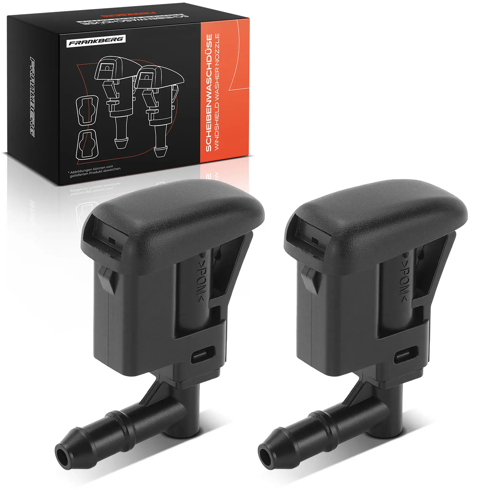 Frankberg 2x Wash Water nozzle Spray Nozzle voor Links Rechts voor BMW 1 Serie E81 E87 E88 E82 Z4 E86 E85 61667110852