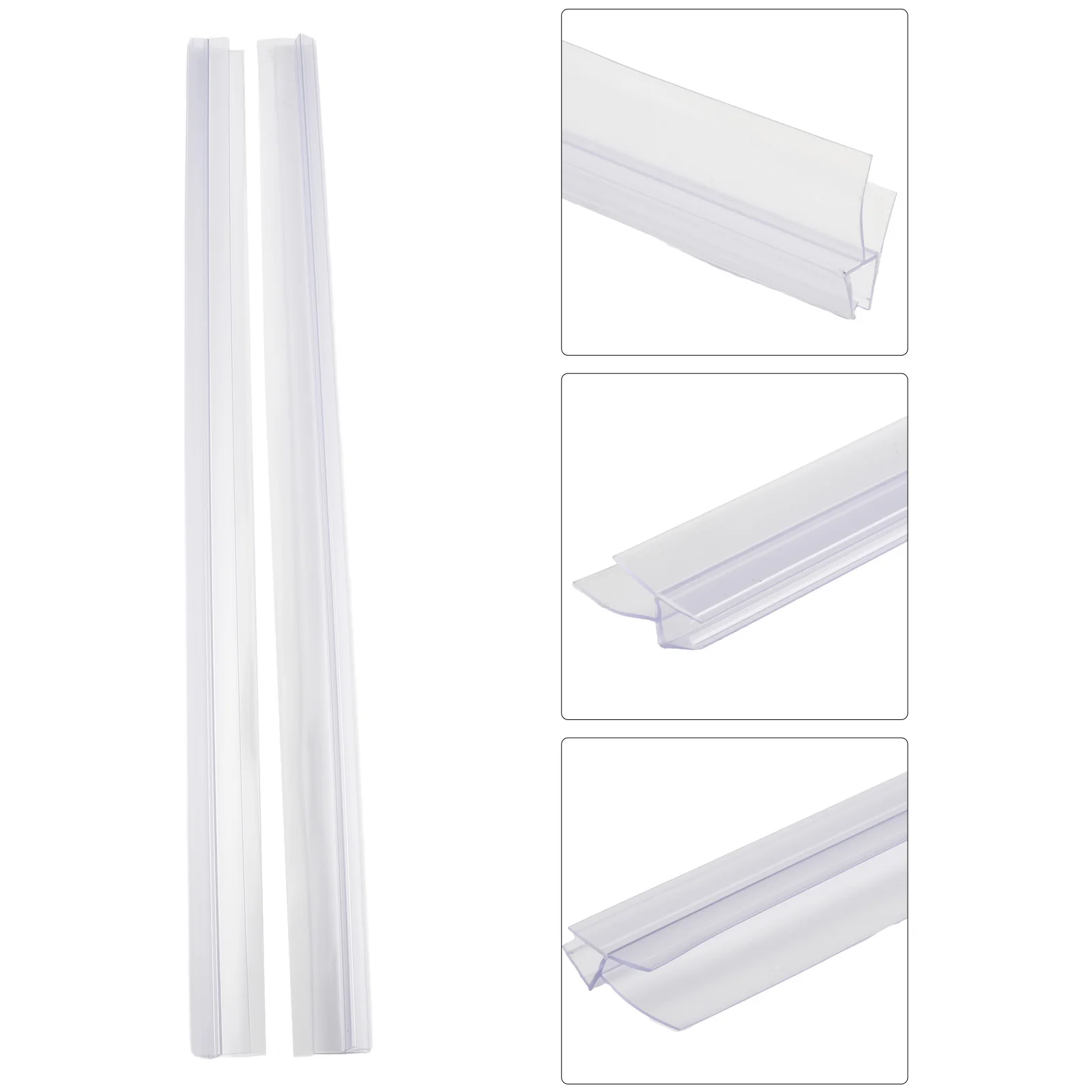 2 Stuks Badkamer Douche Scherm Deur Afdichting Strips Pvc 4-6 Mm Glazen Deur Bodem Strippen Seal Sweep water Blokkeren/Strips 50 Cm