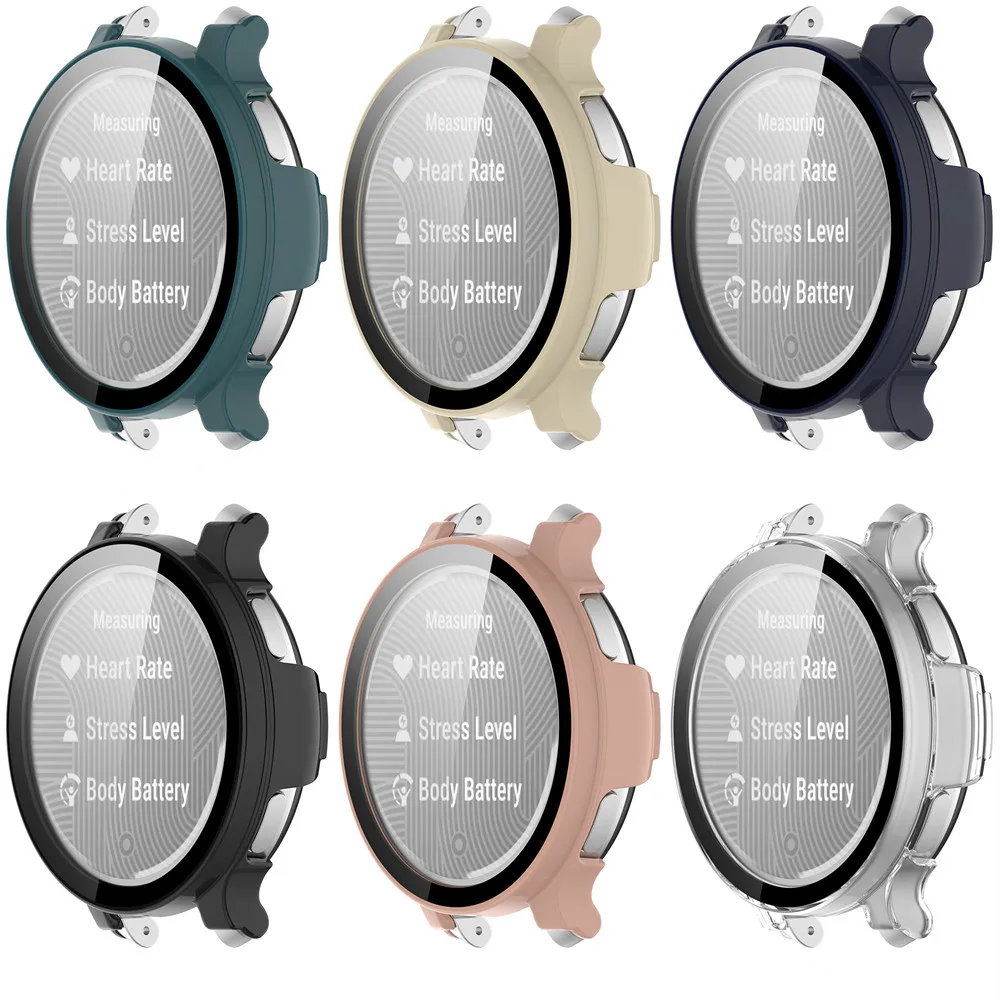 

Case Cover and Tempered Glass Screen Protector For Garmin Lily2 Active Frame High Quality PC Slim Protective Accessories