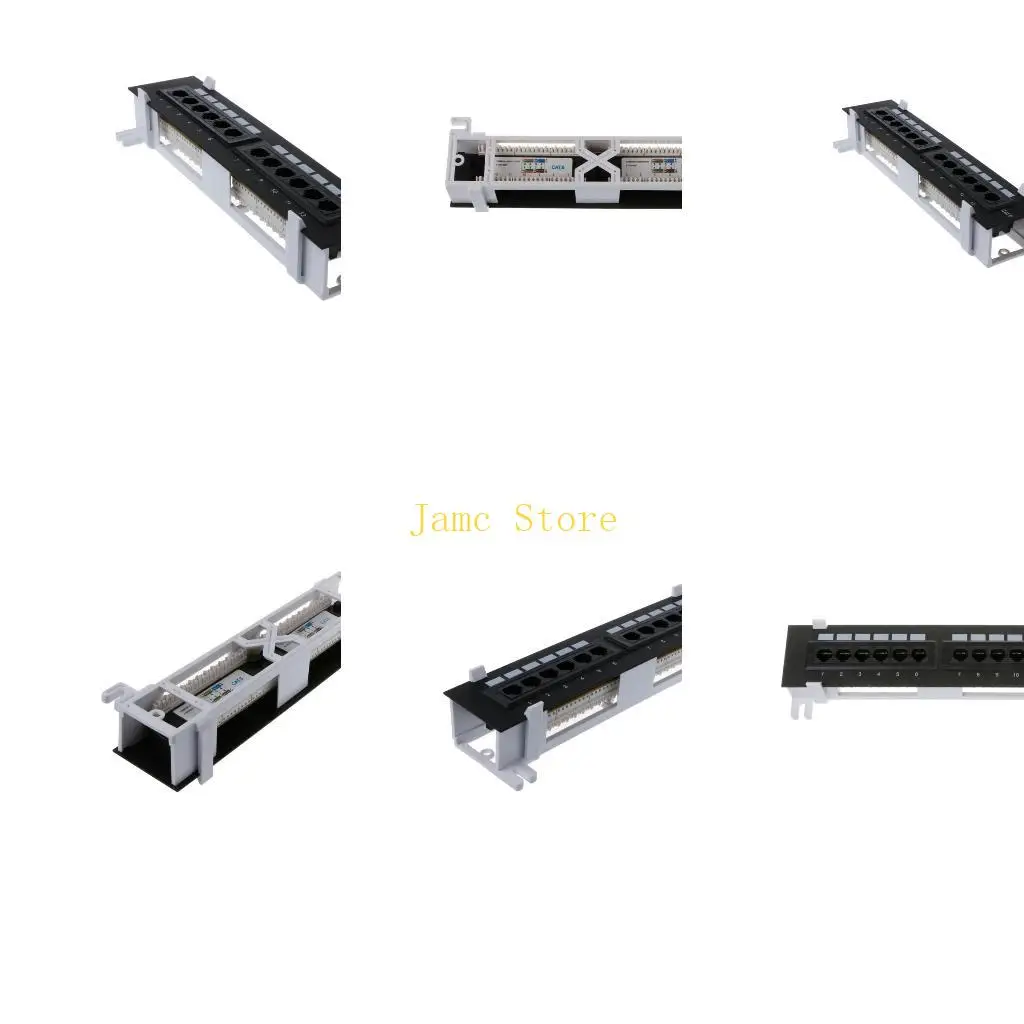 LX0B 12 Ports Patch Panel for Cat 6 Wall Mount and Rack Mount Space Saviing