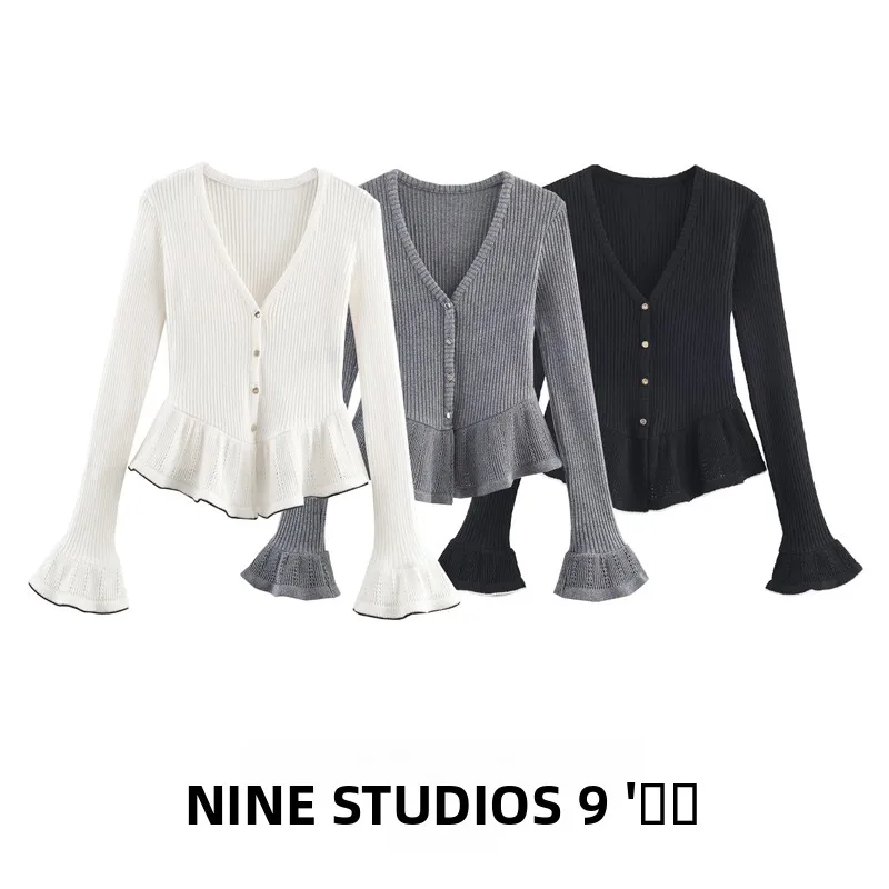 

Мягкий вязаный женский кардиган с V-образным вырезом, многослойный, декоративный, повседневный, с длинными рукавами, стандартной длины, на пуговицах