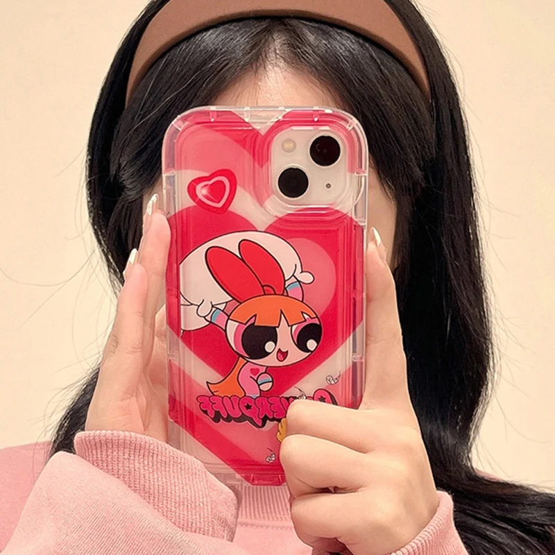 Lovely Powerpuff Girls Phone Case for Samsung Galaxy S23 Ultra S22 S21 FE S20 S10 Plus Note 20 10 Pro A34 A54 A33 A53 A32 Cover