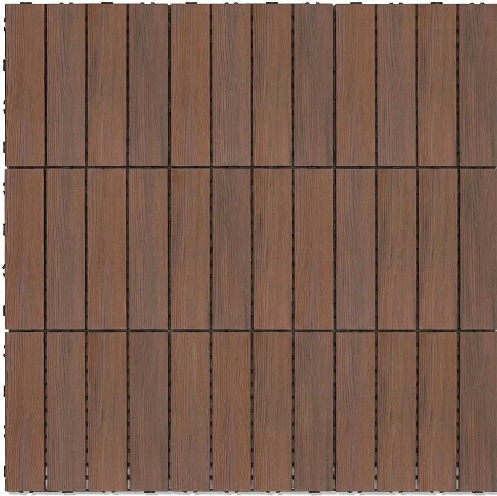 Household courtyard flooring anti corrosion wood flooring outdoor carbonized wood flooring for balcony splicing waterproof solid