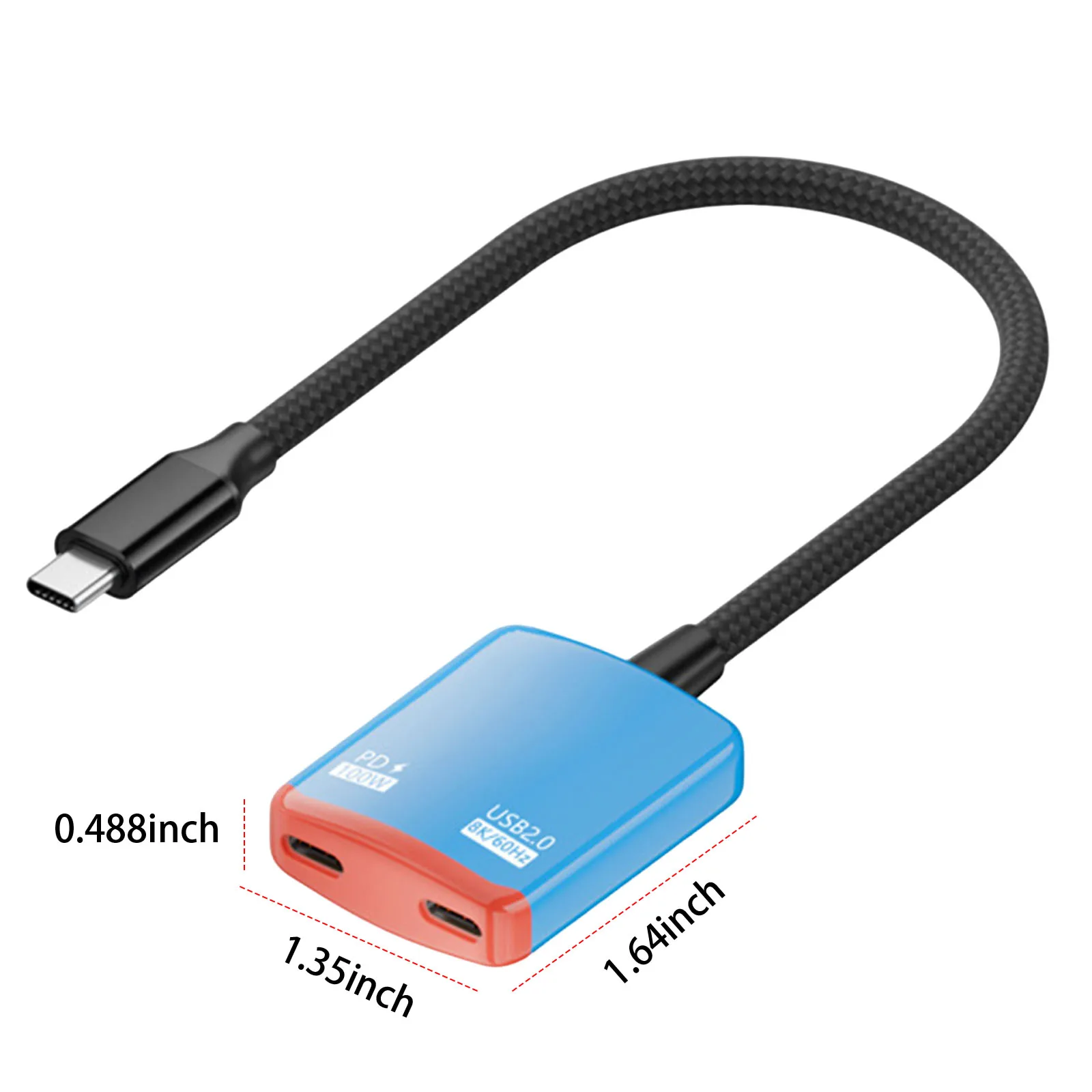 2-in-1 USB C To AR Glasses Adapter 8K/60Hz Display Output with 100W PD Fast Chargings for Home Entertainment Apartment Use