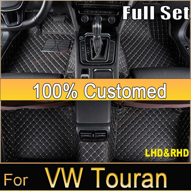 

Кожаные автомобильные коврики для vw Touran 2015 2014 2013 2012 2011 2009 2008 2007 2006, коврики, накладки, аксессуары для интерьера