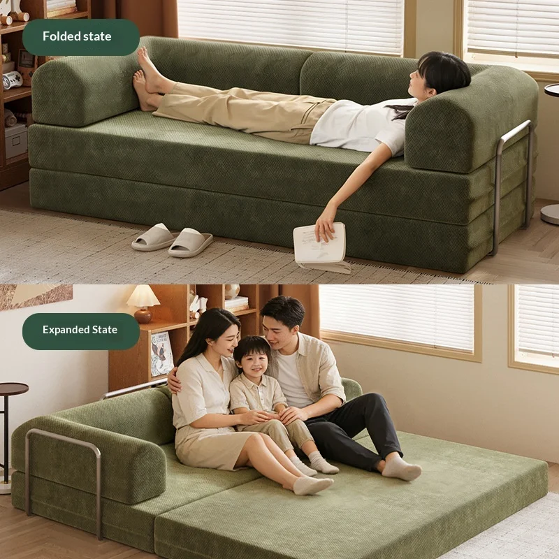 &* Vacuum-compressed Modular Sofa Bed Living Room Foldable Dual-use Small Spaces Removable Washable Lazy Leisure Tatami Modern