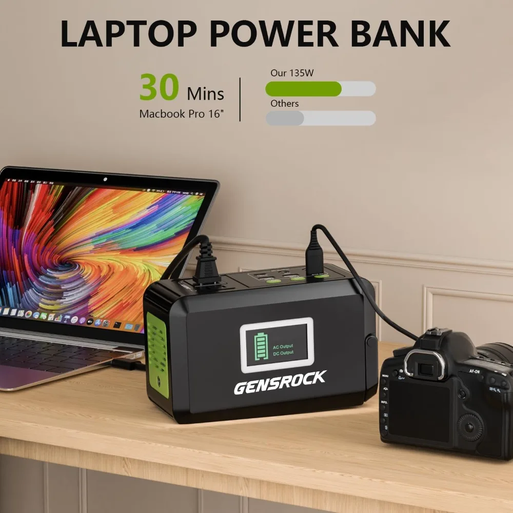 بنك طاقة محمول بقدرة 24000 مللي أمبير في الساعة مع مخرج تيار متردد بقدرة 150 وات، شاحن 8 منافذ لأجهزة الكمبيوتر المحمولة والهواتف والتخييم والمكتب المنزلي والاستخدام في حالات الطوارئ #5