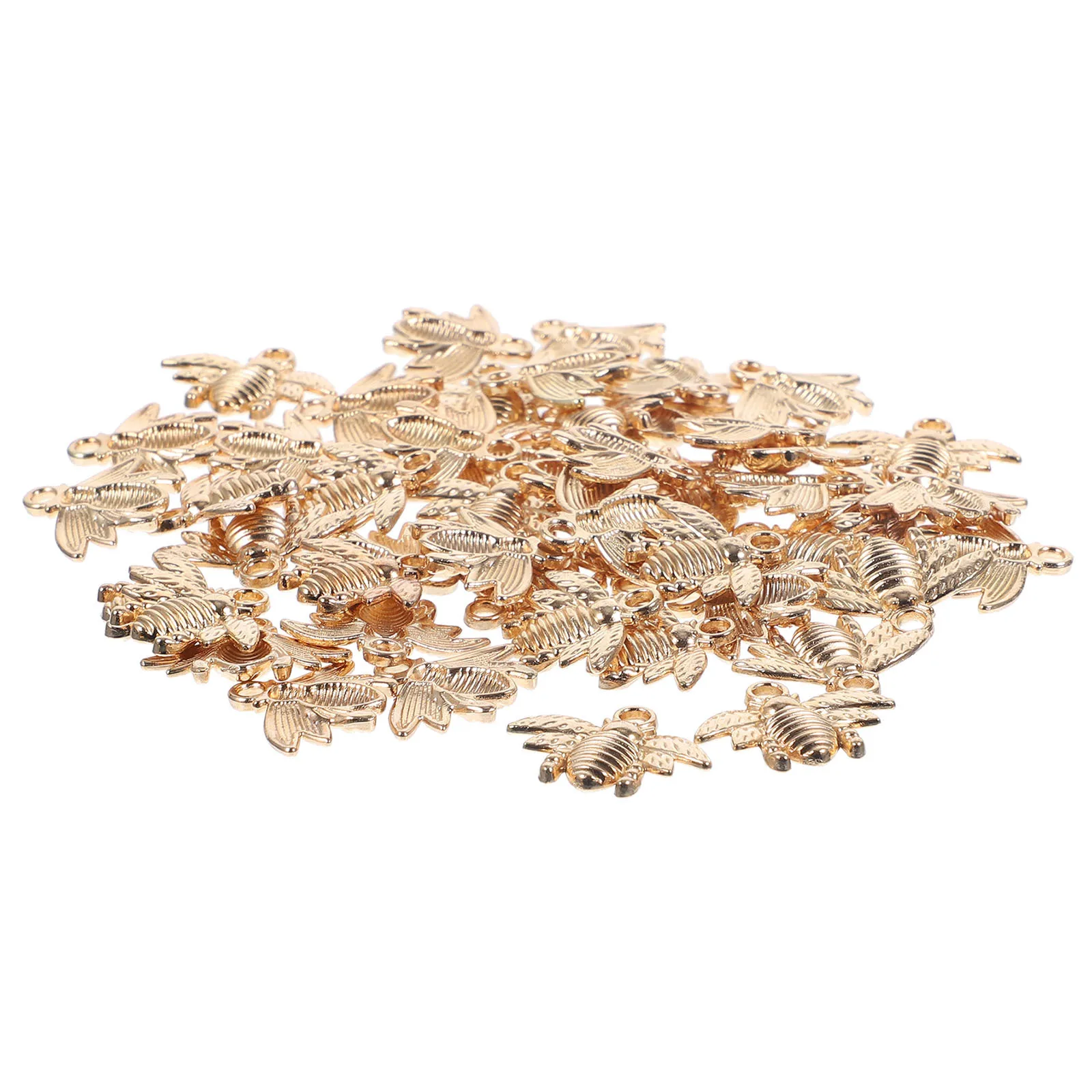 

50Pcs Bee Charms for DIY Jewelry Making Vivid Animal Design Metal Pendants for Earrings Necklaces Bracelets Crafts