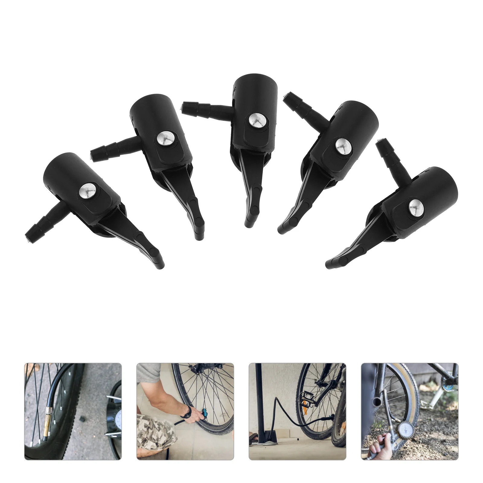 

10pcs Locking Air Chuck Adapter For Bicycle Tires Valve Multi-Function Nozzle Attachments Compressor Accessories Easy