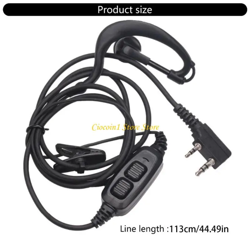 A3PC Double Push To Talk Earpiece Headset Akustik untuk 82 Series Two Way Radio