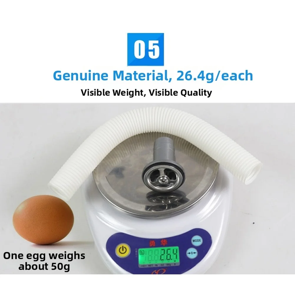 Round Upward Kitchen Sink Overflow Device Made of PP Gray 3.7x2.94x2.2cm with 250mm Overflow Pipe for 21mm Tube