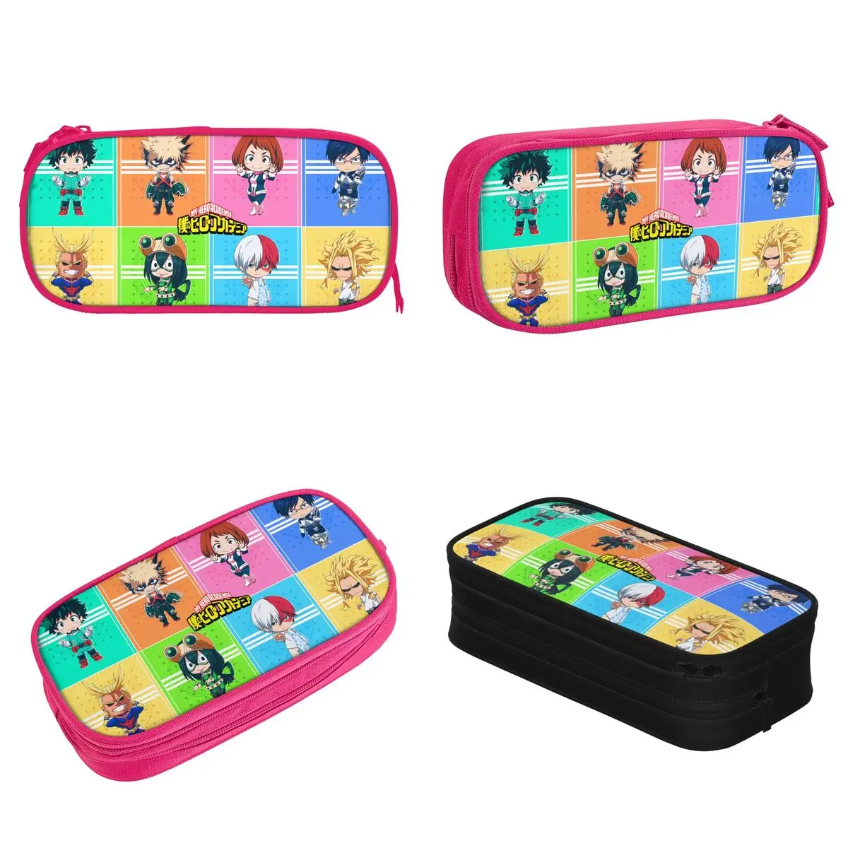 Izuku Katsuki Ochaco Tenya Yagi Asui Shoto Pencil Cases Fun Boku No My Hero Academia Anime Pen Bag Girls Boys Office Pencilcases