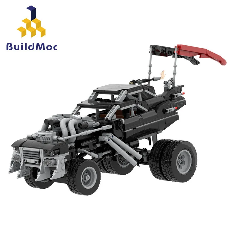

1227PCS MOC Desert Battlefield Movie Mad Maxed Gigahorse Car Building Block Black Interceptor Chariot Toy Kids Birthday Gifts