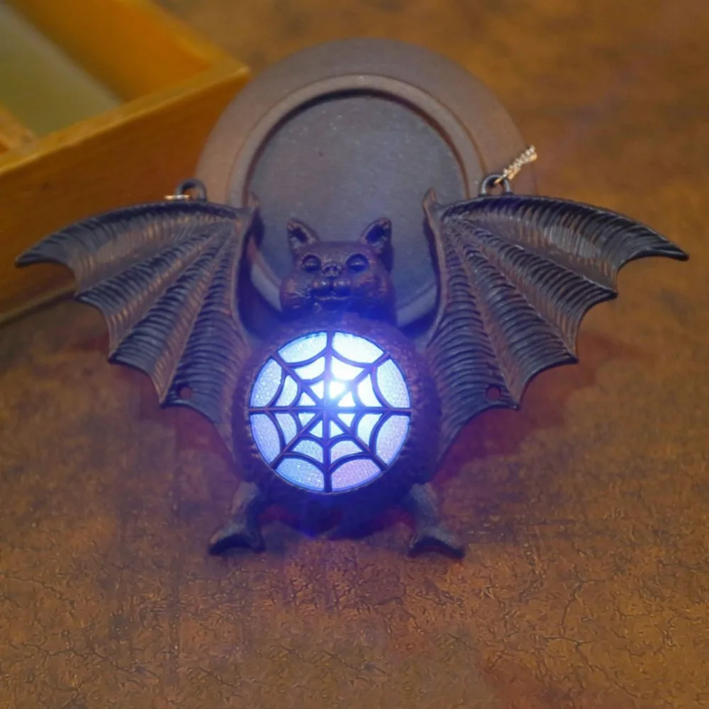 ABS coloré dégradé chauve-souris lumière dégradée lumière suspendue brillant chauve-souris pendentif en forme de chauve-souris alimentation électronique chauve-souris suspension lampe