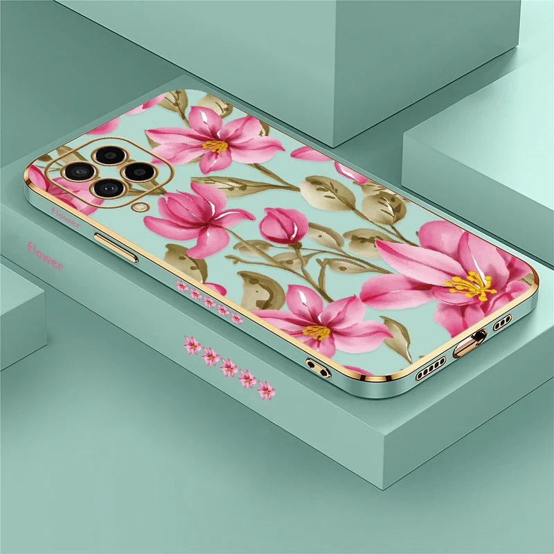 حافظة لهاتف سامسونج جالاكسي M02 M30S M13 M62 M42 5G M54 M53 M33 M51 M31 M21 M11 M32 M22 M12 زهرة نمط تصفيح غطاء ناعم #1