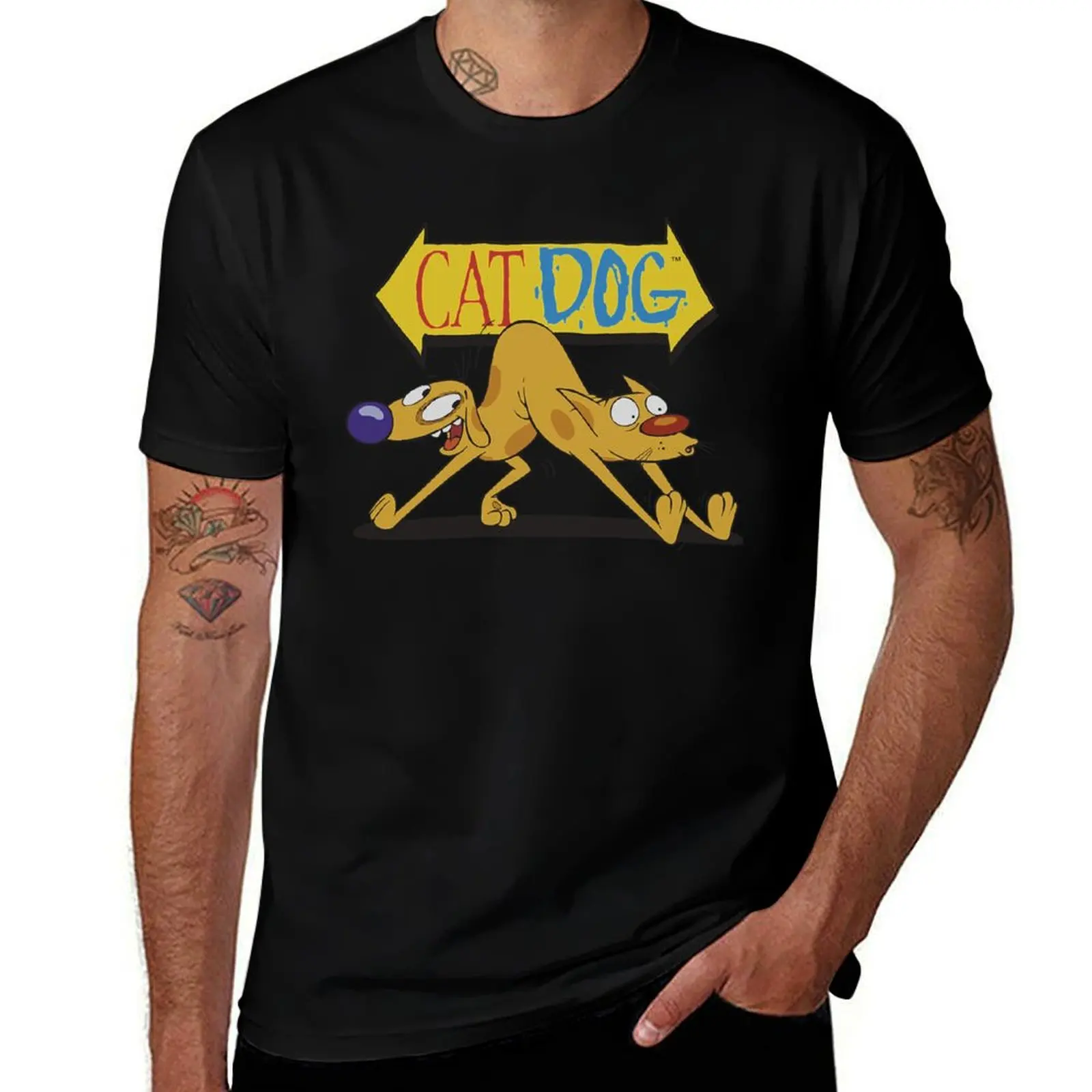 CatDog T-Shirt t shirt man cotton anime t shirts for man printed t shirts for man T-Shirt