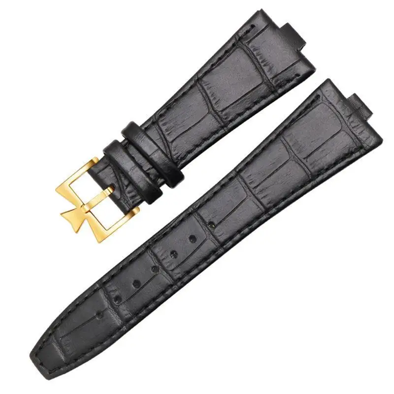 BEFIA Genuine leather strap is suitable for Vacheron Constantin OVERSEAS Series 4500V 5500V P47040 stainless steel buckle