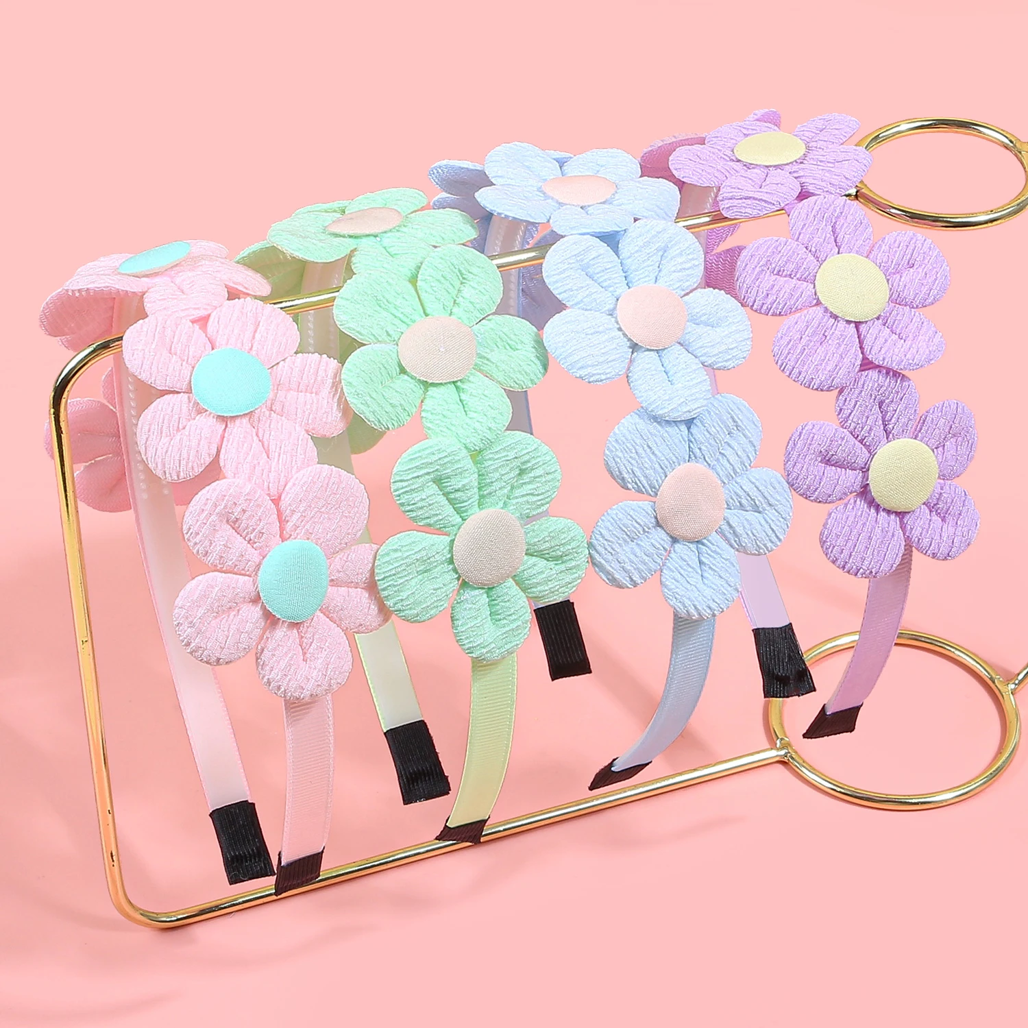 1/4pcs Flower Headbands for Girls Kids Girls Plastic Teeth Hairbands Cute Flower Headband Children Hair Aceessories