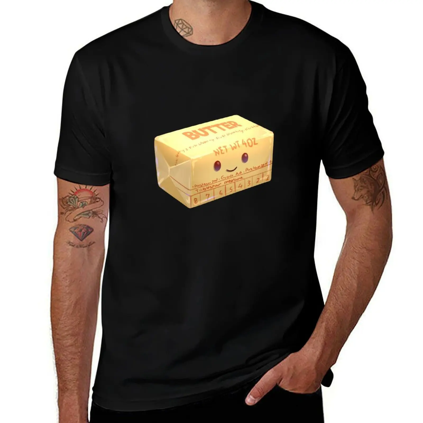 Cute Stick of Butter T-Shirt Simple Casual Short Sleeve Cotton T-Shirt