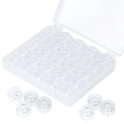 25Pcs Empty Bobbins Spools Clear Sewing Machine Bobbins Spools Plastic Storage Box For Household DIY Sewing Accessories Tools