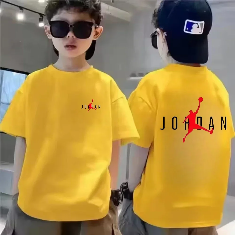 Zomer Ademend Katoen Kinderen T-shirt Korte Mouw Merk Patroon Kid Jongen Kleding Sport Casual Mode Cool Baby Tee Top