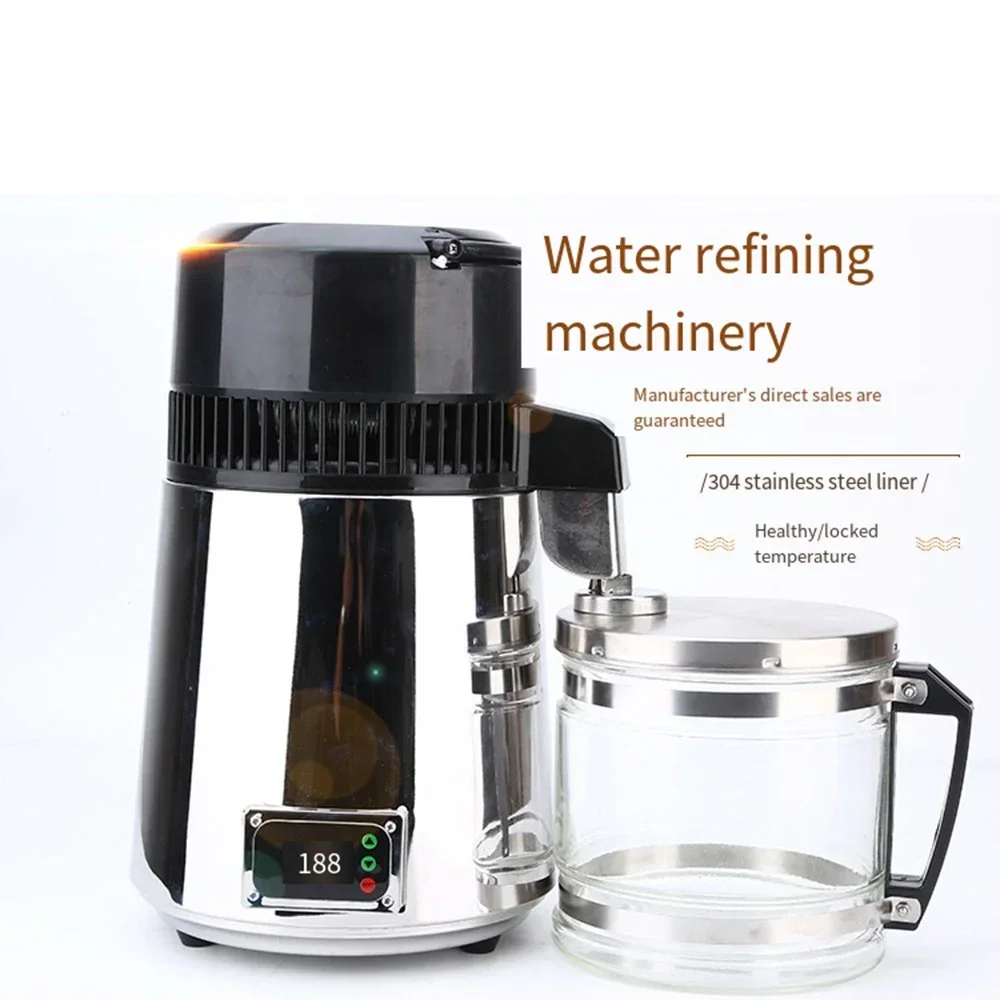 Fully Automatic Water Purifier,Household Stainless Steel Distilled Water Machine,4000ml Laboratory Distilled Water Machine