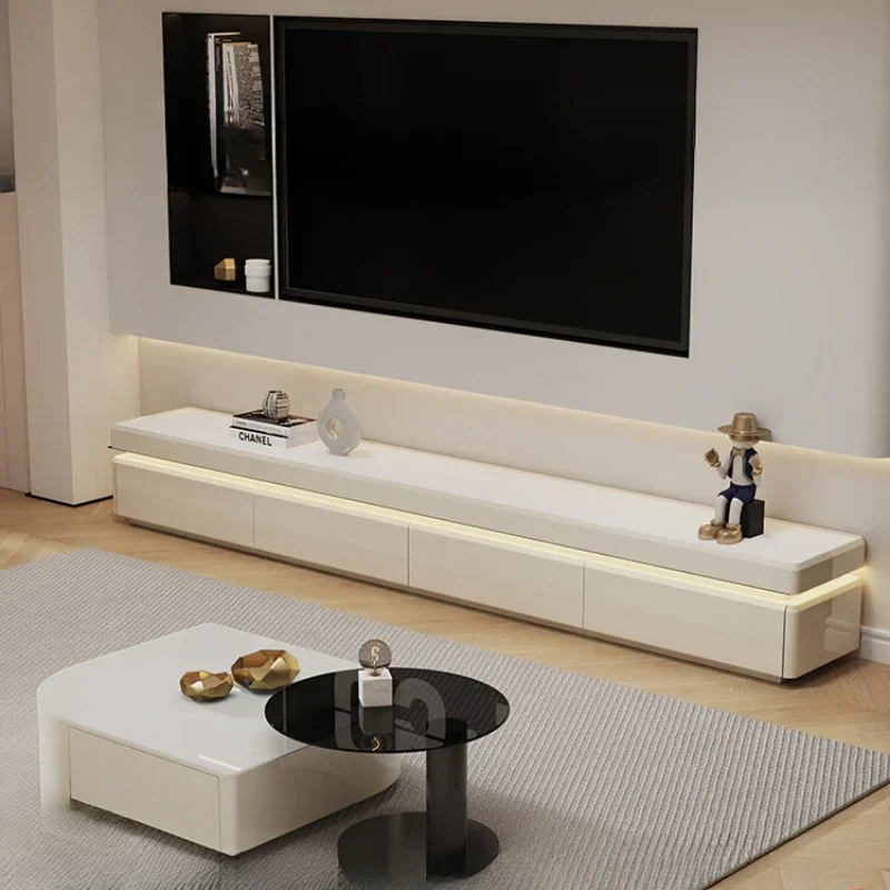 2025 New TV Cabinet Floor Cabinet Living Room Light Luxury Side Cabinet Modern Simple Locker Integrated High-end Coffee Table