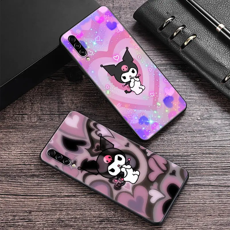 

Cute Kuromi Cartoon Angel Girl Phone Case For Samsung Galaxy A30 A30S A50 S A20E A20 A40 A70 A10 E Note 9 10 20 Ultra Back Cover