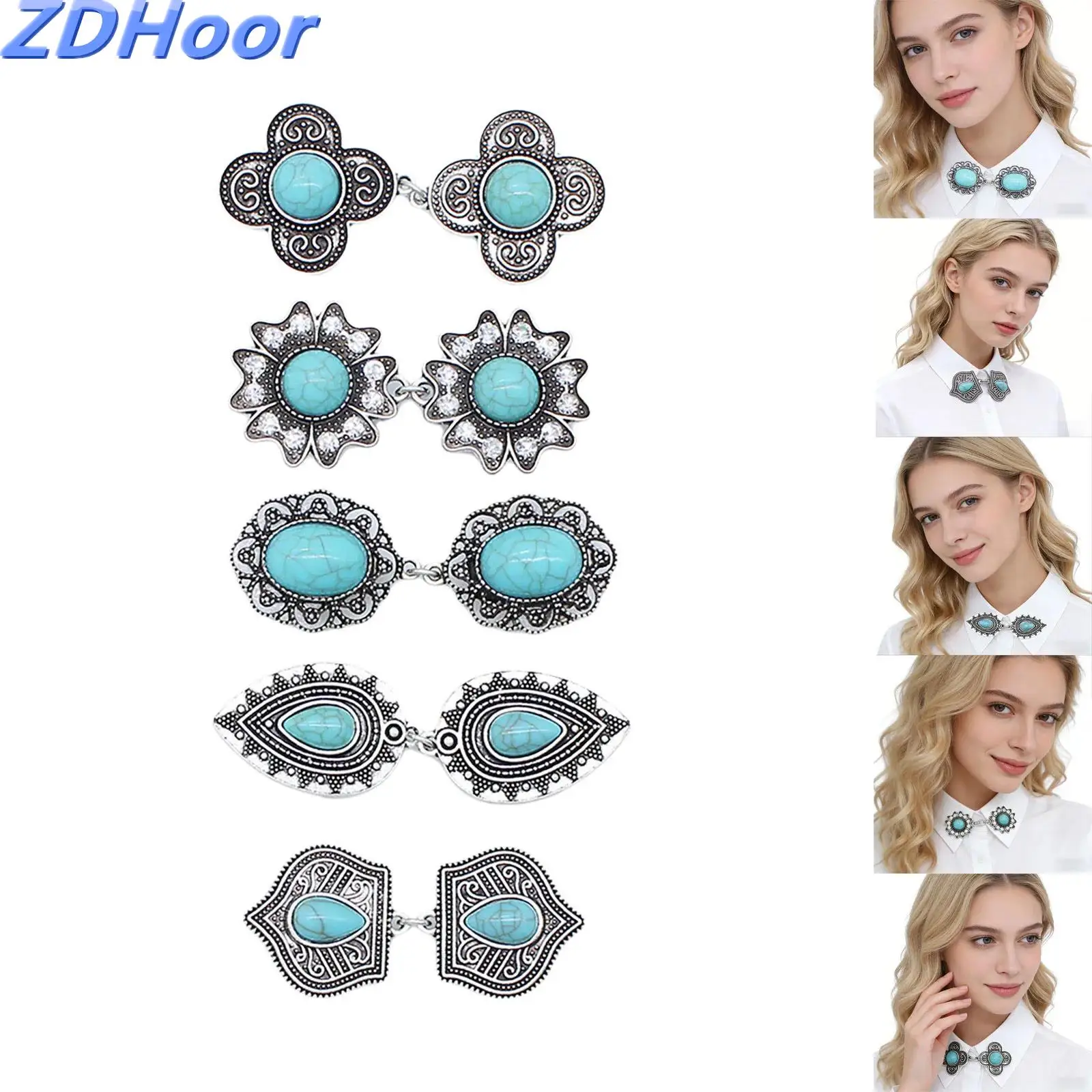 

Набор из 5 винтажных зажимов для женских платьев-рубашек, свитеров, кардиганов, шалей, брошей для декора талии