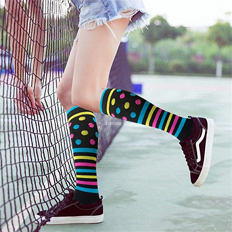 1 Pair Compression Socks Men Women Knee High Socks 20-30 MmHg Fit Medical Edema Diabetes Varicose Veins Running Compression Sox