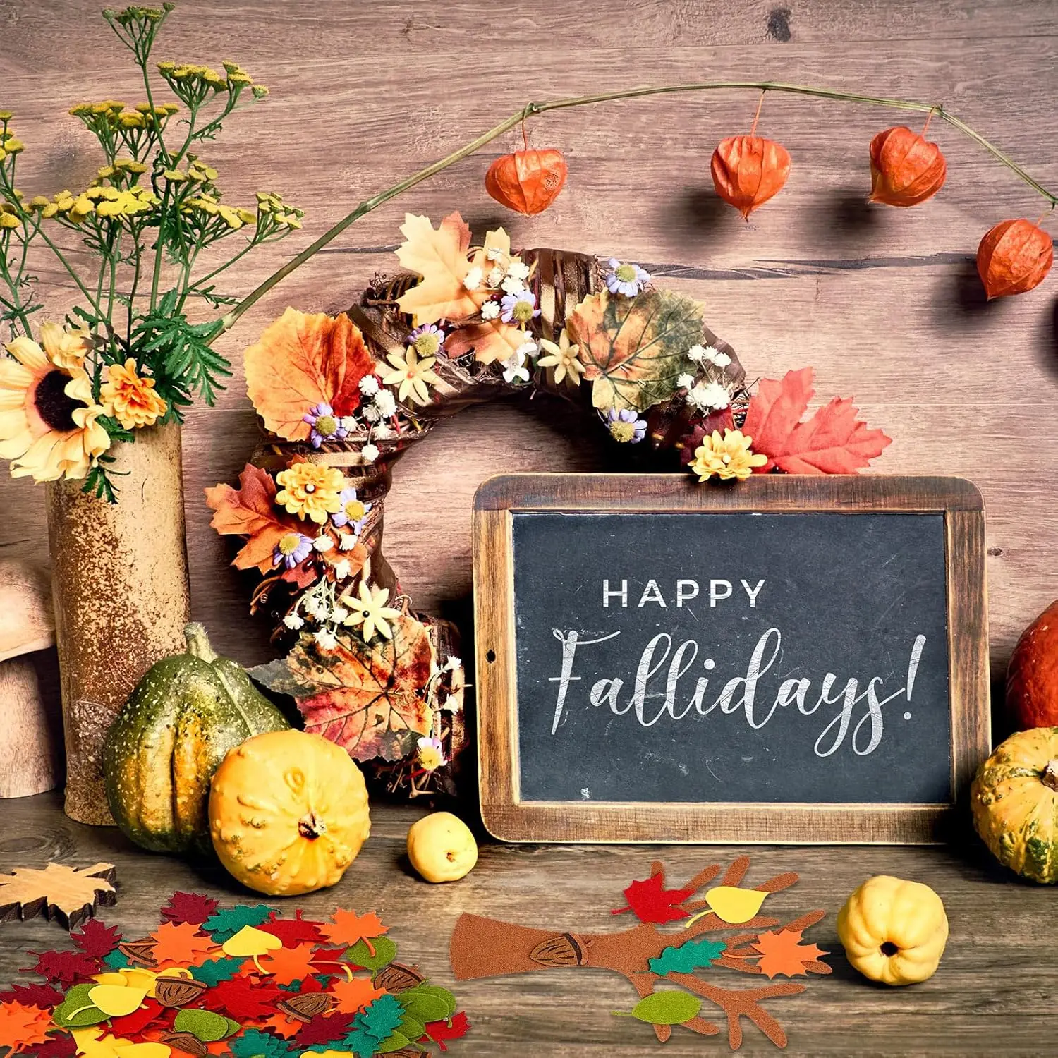 

96 Piece Autumn Thanksgiving Tree Maple Leaf Nut Game Stickers Set For Children's DIY Craft Activity