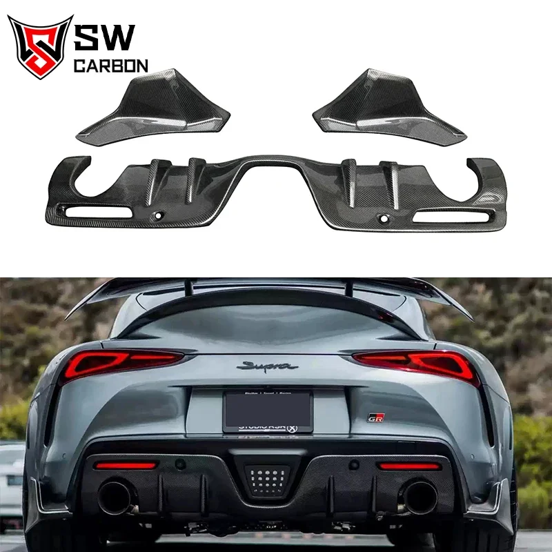 Carbon Fiber AG Style Rear Diffuser For Toyota Supra GR MK5 A90 A91 Upgrade Rear Bumper Splitter Lip Diffuser Cover Trim