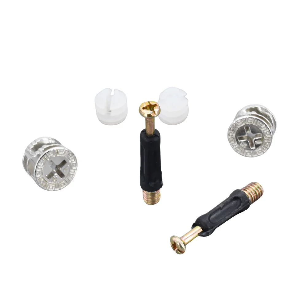 5/10/20/30/40Pcs 3 in 1 Furniture Connector Cam Lock Fitting Cabinet Wardrobe Connecting Screw Eccentric Wheel Hardware Kit