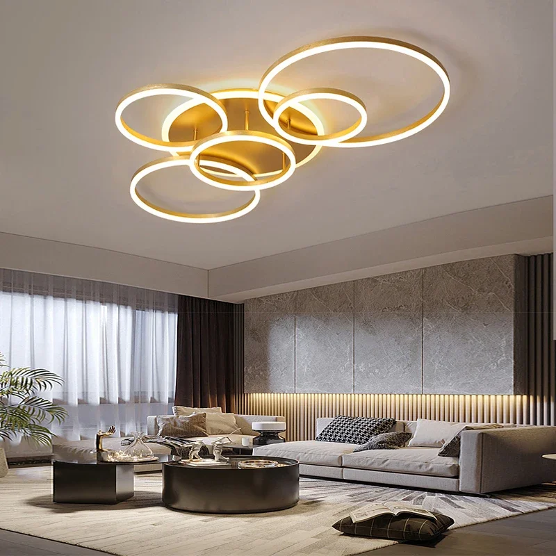 

Modern LED Ceiling Chandelier Lighting For Living Study Room Bedroom Dimmable Home Gold Black Indoor Lighting decoration Lamps