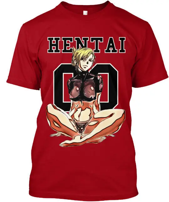 

Hentai 00 sexy blonde babe design Tee T-Shirt Made in the USA Size S to 5XL