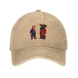 Vintage Guybrush LeChuck Monkey Island Baseball Cap Unisex Distressed Denim Snapback Game Outdoor Running Golf Adjustable Hats