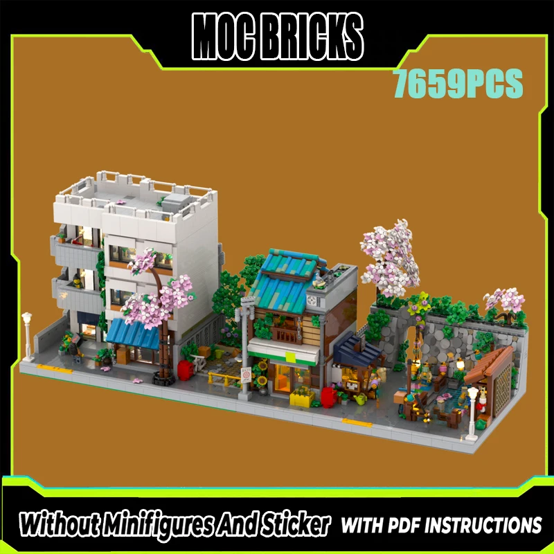 

Изысканный новый продукт, модель строительного блока MOC, японская уличная серия, технология, модульная детская игрушка, подарок, набор для сборки «сделай сам»