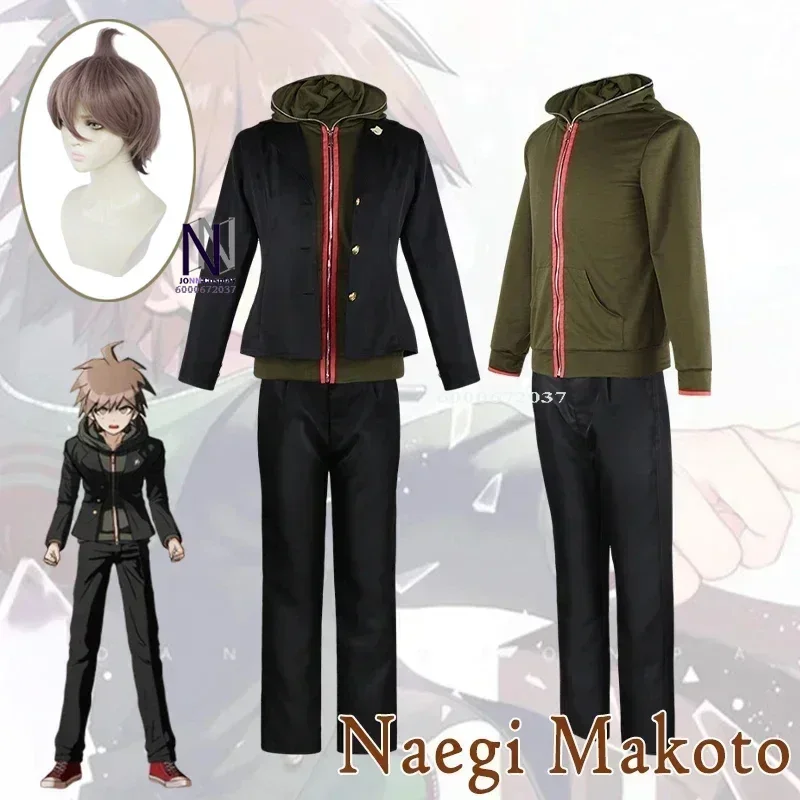 

Anime Naegi Makoto Cosplay Costume Super Danganronpa Uniform for Men Halloween Party Outfits HighQuality Fabric Sets Custom Made